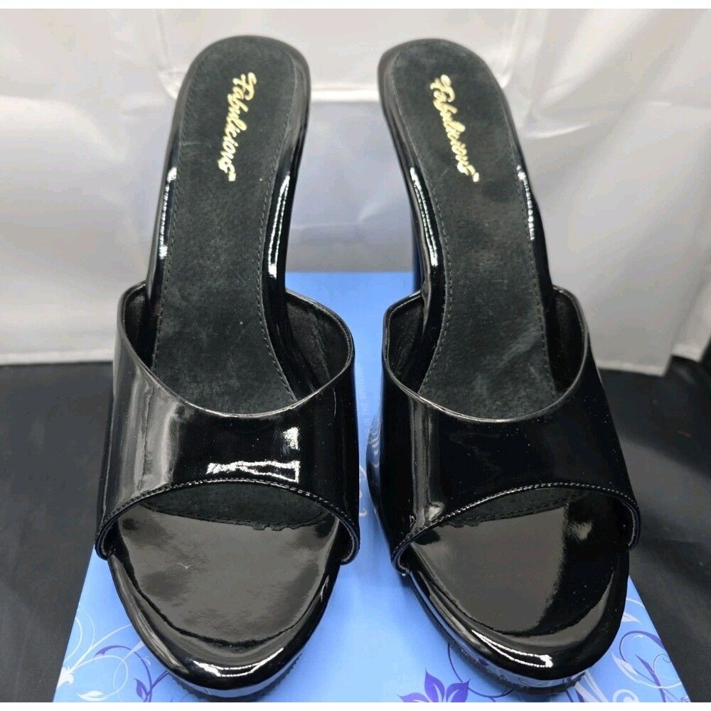 Pleaser Fabulicious Peep Toe Platform Slide Mule High Heels 16M Flair 401 2